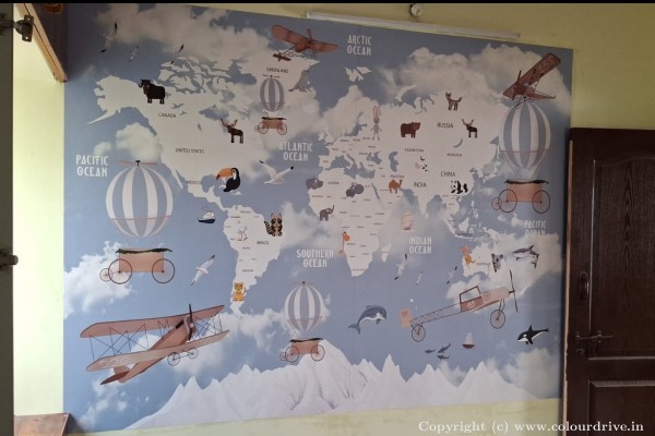 Wallpaper, and Home Painting Recent Project at Achettipalli, Tamil Nadu Bangalore