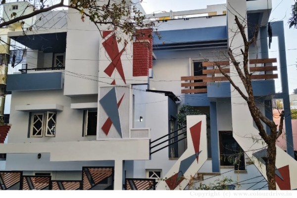 Enamel Painting, Exterior Painting, Interior Painting, Wood Polish, and Home Painting Recent Project at HSR Layout Bangalore