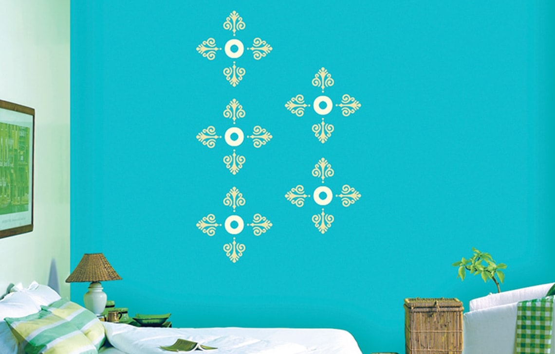 Asian Paint Rpsary Stencil By Colourdrive Wall Stencils