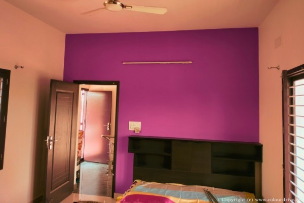 Interior Wall Painting Ideas For Home Dark Pink Colour Wall Interior Painting For Master Bedroom