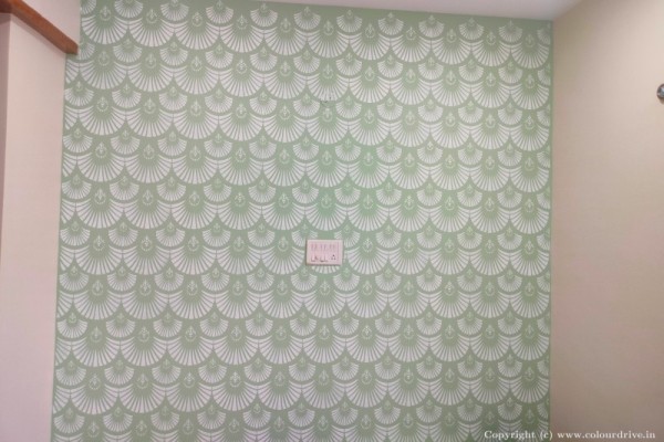 Wall Stencil Design Large Trellis Pattern Stencil Painting For Master Bedroom